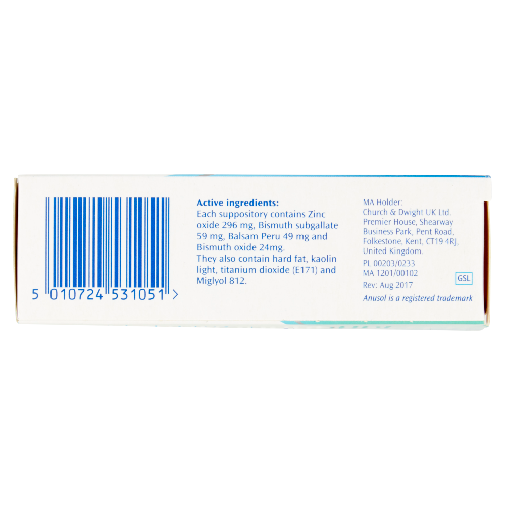 Anusol Suppositories 24 Pack.