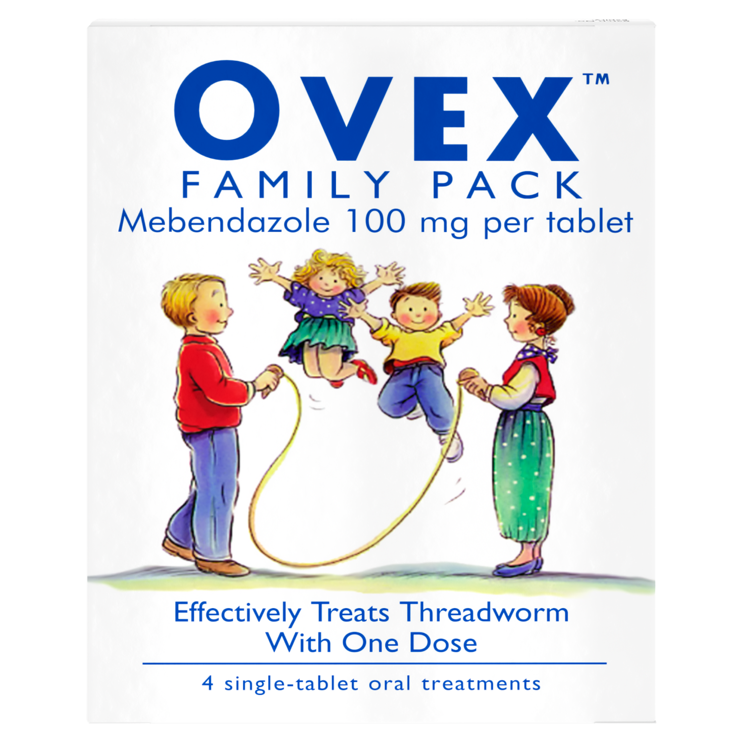Ovex Family Pack  (4 Orange Flavour Tablets)