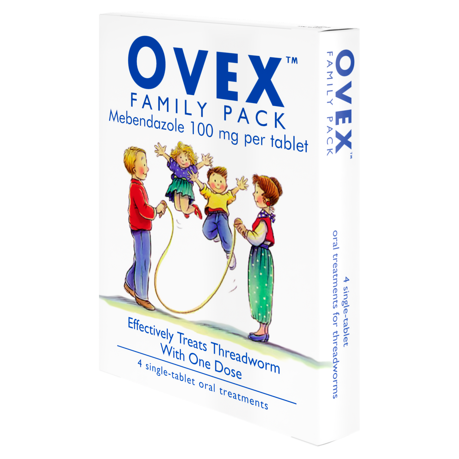 Ovex Family Pack  (4 Orange Flavour Tablets)