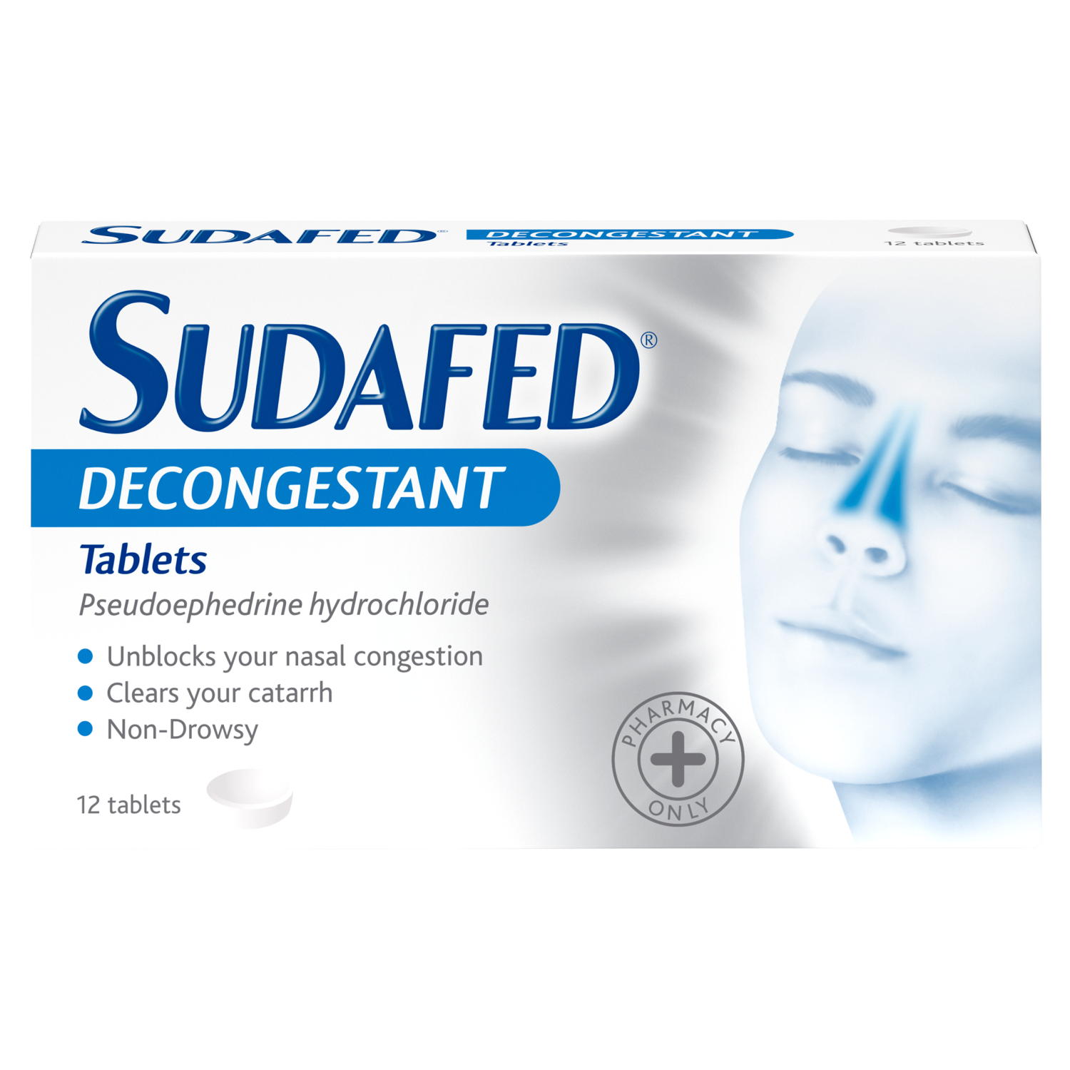 Sudafed Decongestant Tablets (12 Tablets)
