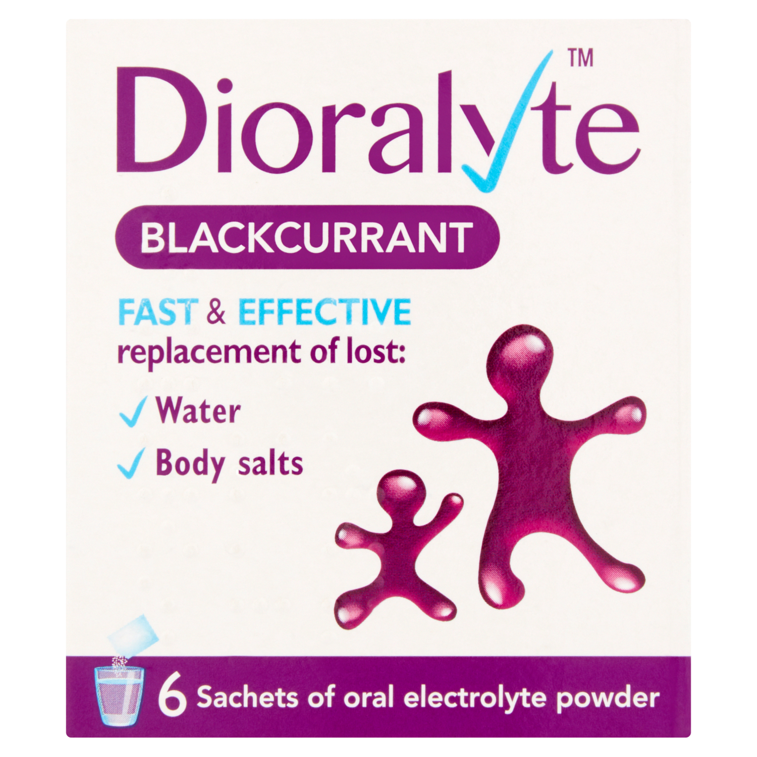 Dioralyte Blackcurrant Oral Electrolyte Powder 6 Sachets