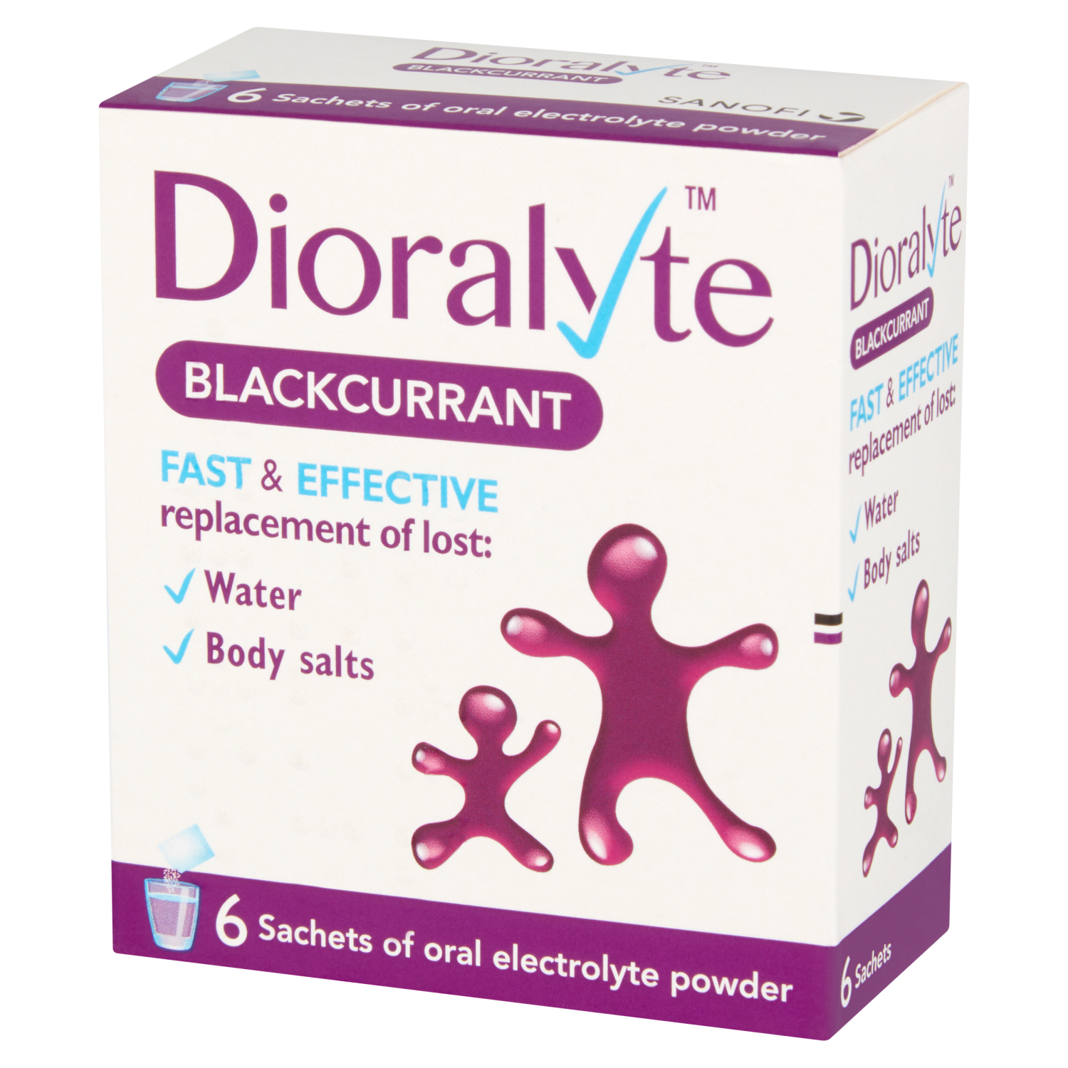 Dioralyte Blackcurrant Oral Electrolyte Powder 6 Sachets