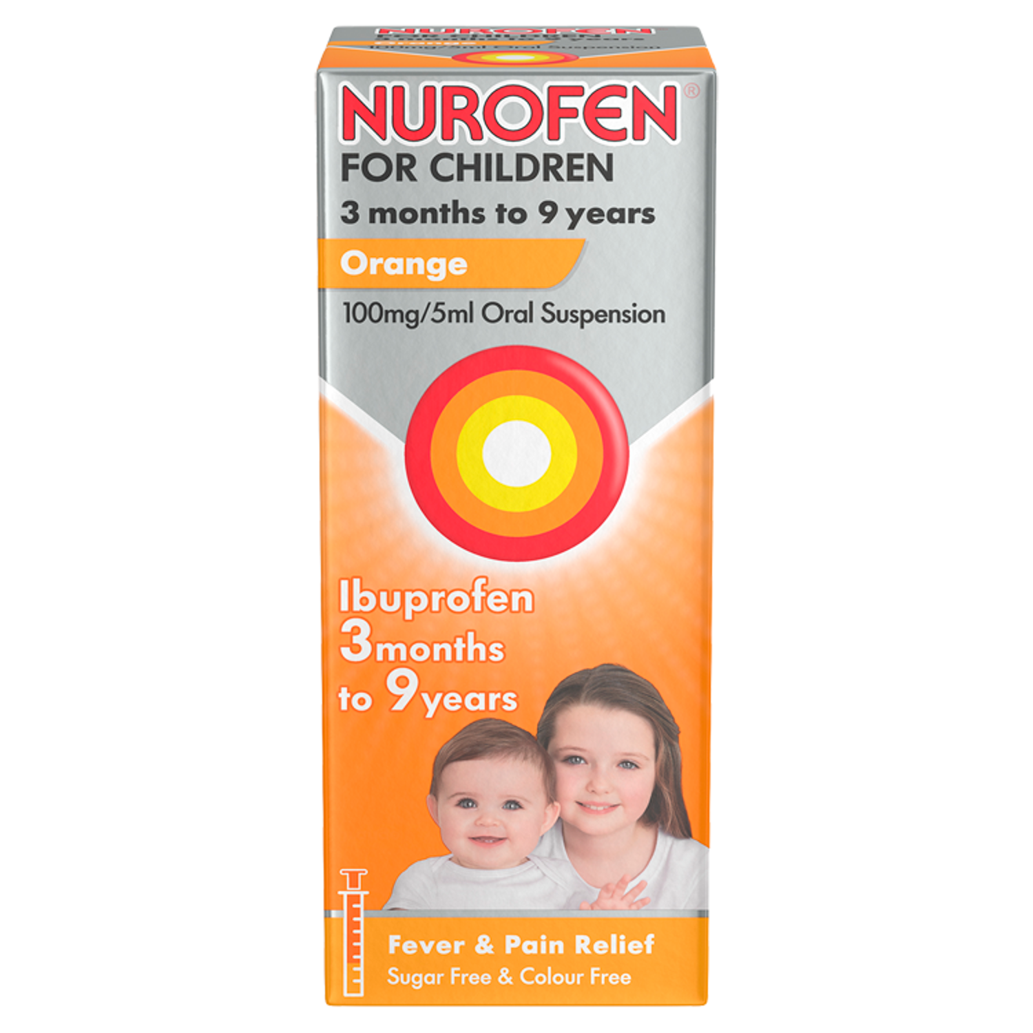 Nurofen for Children 3 Months to 9 Years Orange flavour oral suspension 100ml