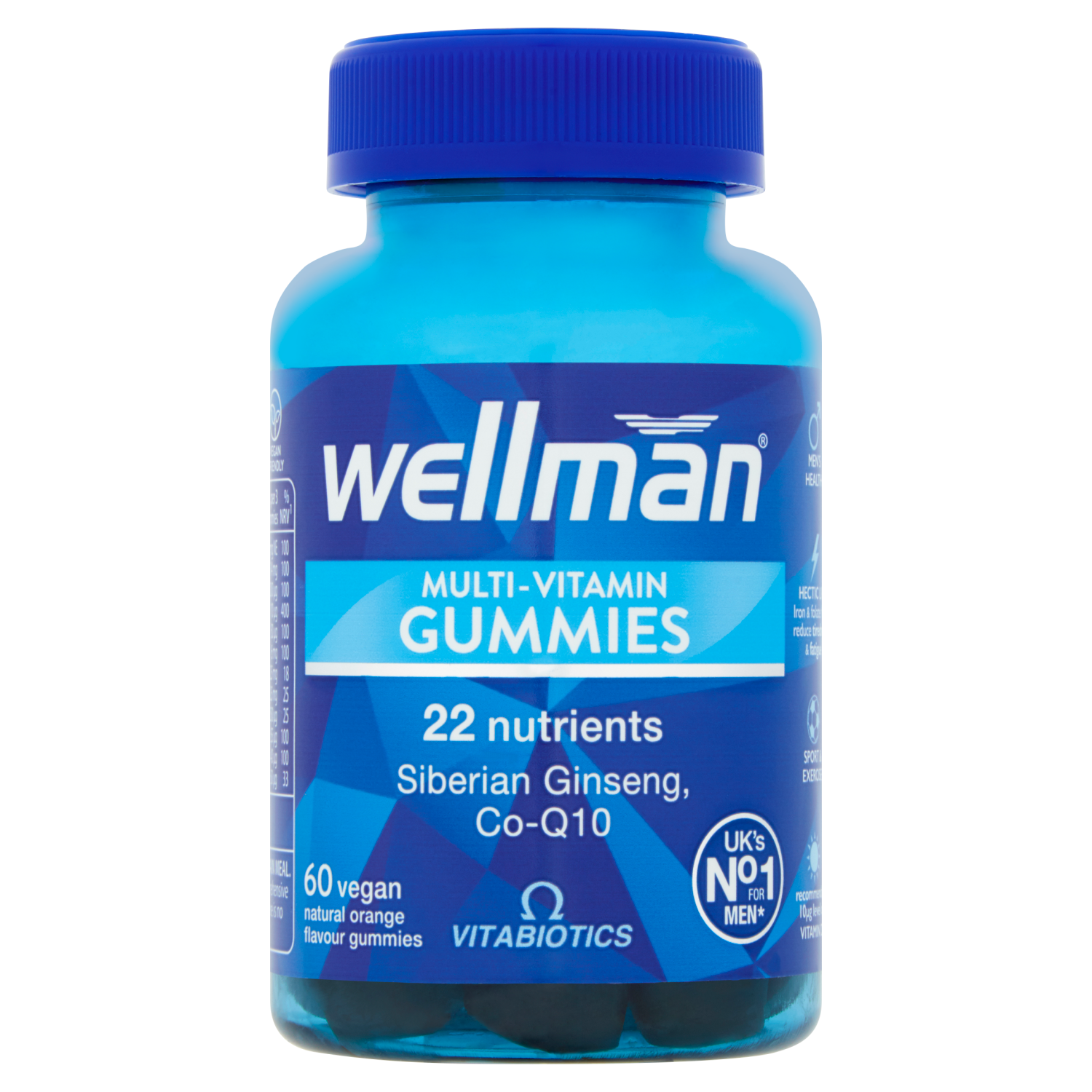Vitabiotics Wellman Multi-Vitamin Gummies (60 Vegan Orange Gummies)