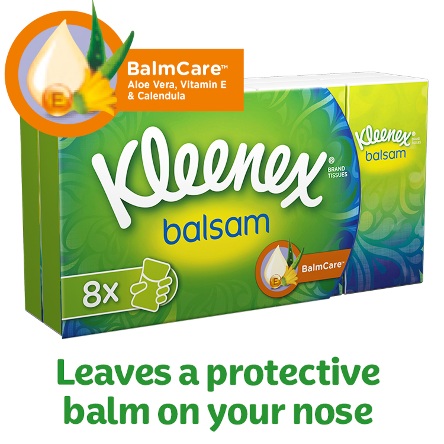 Kleenex Balsam Pocket Tissues 8 Pack